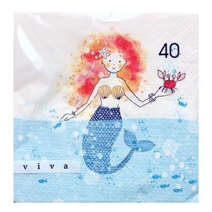 Viva Mermaid Paper Luncheon Napkins, 40 ct